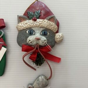 Vintage 90s Kurt Adler Cat & Mouse Christmas Ornament